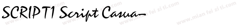 SCRIPT1 Script Casua字体转换